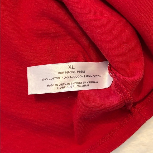 Red Tee with Ruffle Heart Design - Picture 7 of 7